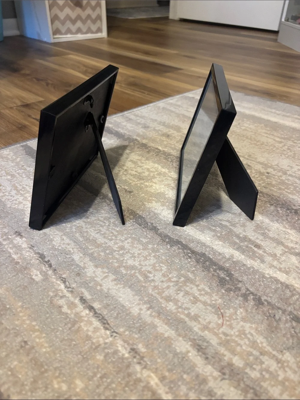 Sleek Black Photo Frames (2) 5x7 or 7x5 - Contemporary Display